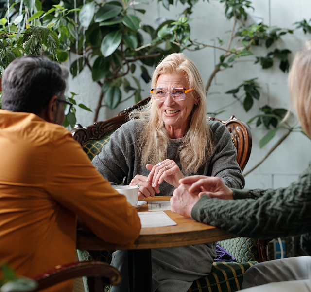 group of women chatting
