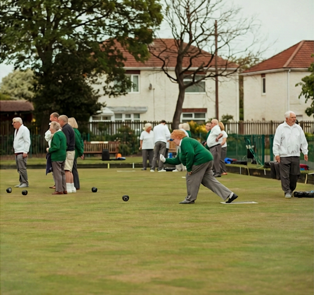 old people playing sport