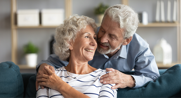 old couple smiling 